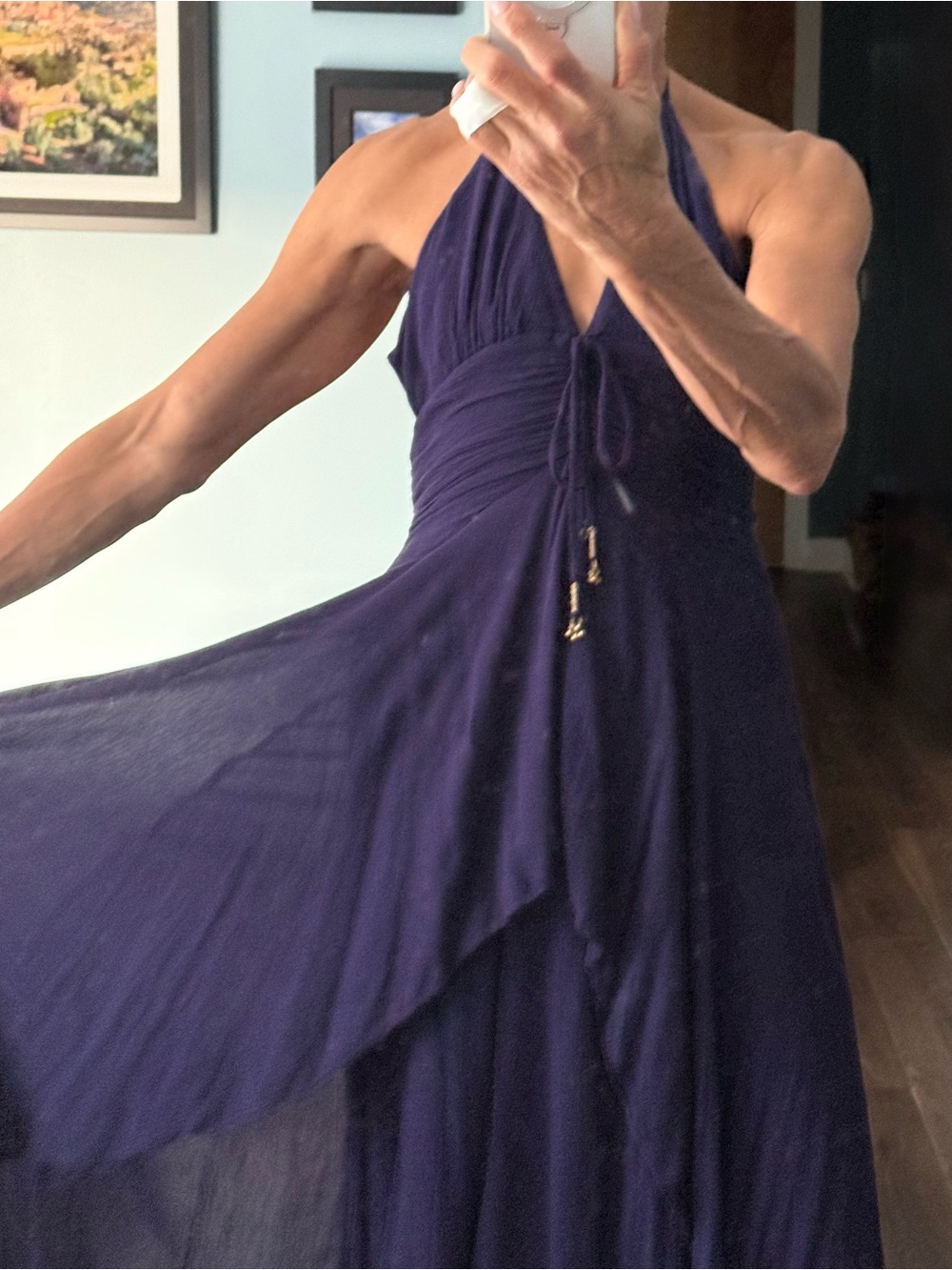 Free People Deep Purple Flowing Maxi Dress - Picture 5 of 6